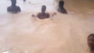 Botswana Girl Topless In Village River