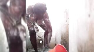Accra Girl With Big Boobs Bathing On Camera