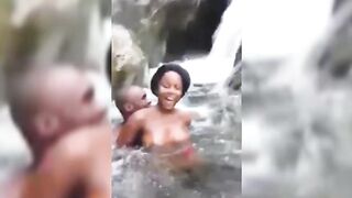 Uganda Lady Naked In Stream With Boyfriend