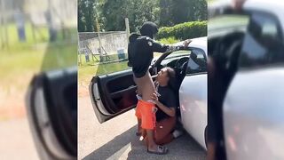 Giving Boyfriend Blowjob In The Streets Of Cape Town