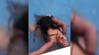 Horny Lesbians Caught In Swimming Pool