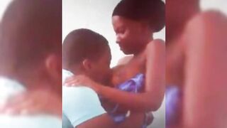 Ghana Girl Antoinette Getting Her Boobs Sucked