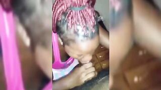 Ugandan Hotel Cleaner Sucking My Dick