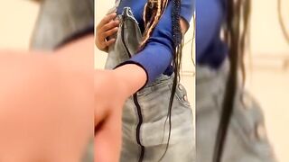 Young Babe Showing Her Nipple Rings