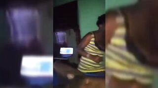 Frances Licking Yoghurt From Boyfriend Prick