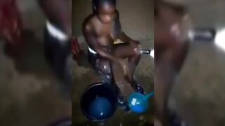 Efia Recorded Bathing Outside