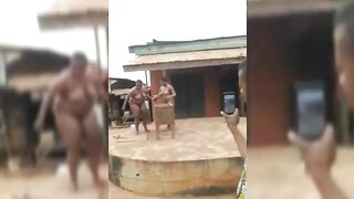 Naked With Her Daughter In Public