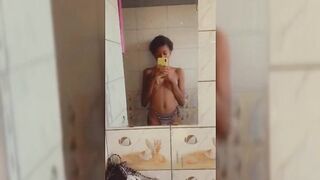 Slim Naija Girl Record Herself Topless