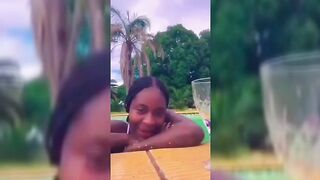 Endowed Ghana Babe In Swimming Pool