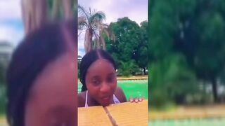 Endowed Ghana Babe In Swimming Pool