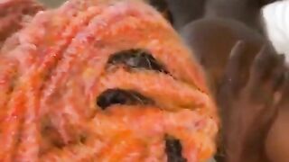 Naughty Girl Licking Cum