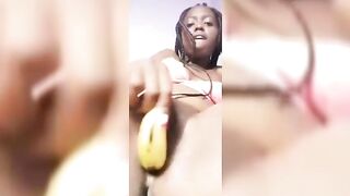 Cynthia Using Banana In Pussy