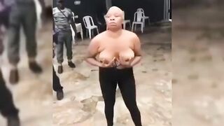 Lady Gets High And Goes Topless