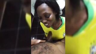 Delivery Girl Sucking My Dick In Bathroom