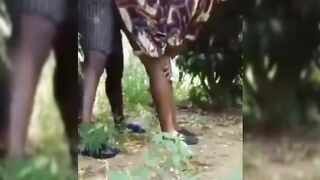 Ghana Woman Receiving Quick Fuck In The Farm