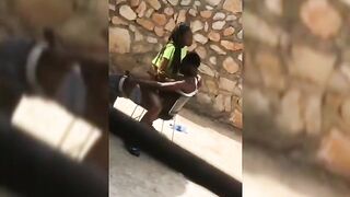 Unilag Girl Abisola Riding Boyfriend Outside