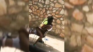 Unilag Girl Abisola Riding Boyfriend Outside