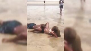 Naughty Couple Caught At The Beach