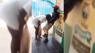 Tema Lady Sucking Laborer Outside