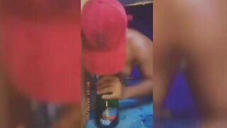 Oluchi Learning How To Suck With Bottle