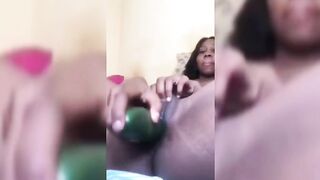 Mary Stuffing Her Pussy With Cucumber