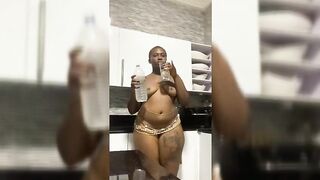 Thick Ghana Babe Gift Naked In Kitchen