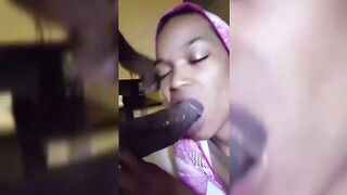Gaborone Babe Taking Huge Dick In Mouth