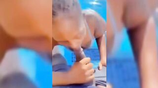 Grace Giving Blow Job In Swimming Pool