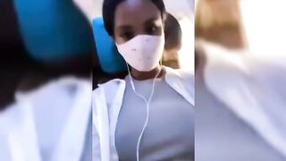 Nairobi Babe Showing Her Boobs On Airplane
