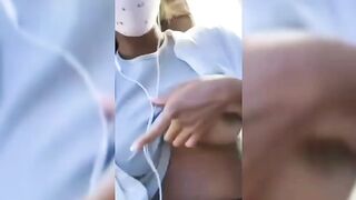 Nairobi Babe Showing Her Boobs On Airplane