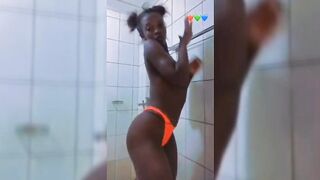 Accra Girl Annie Dancing In Bathroom