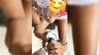 Licking Ice Cream From His Dick