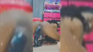 Nigerian Girl Riding Monster Dildo