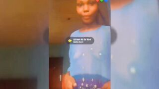 Benin Girl Jenny Showing Breast On Transparent Cloth