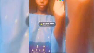 Benin Girl Jenny Showing Breast On Transparent Cloth
