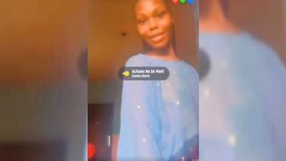 Benin Girl Jenny Showing Breast On Transparent Cloth