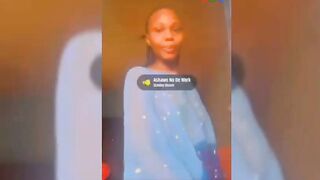 Benin Girl Jenny Showing Breast On Transparent Cloth