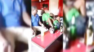 Drunk African Man Fucking Hooker In Bar