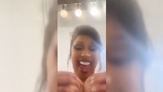 Cardi B Flaunting Her Boobs