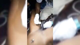 Naija Girl Piercing Her Pussy