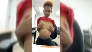 Lilly Display Boobs In Office