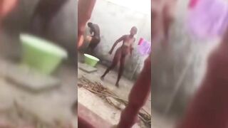 Busoga University Girls Recorded Bathing Outside