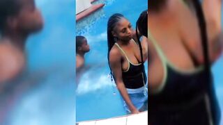 Boobs Exposed In Swimming Pool