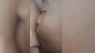 Sucking New Girlfriend Breast