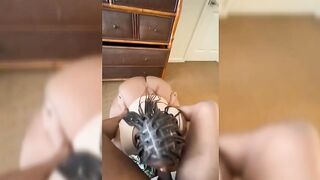 Ebony Sucking My Dick Like It's Her Last